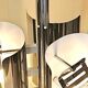 1970s Space Age Chromed Pendant Lamp attributed to AV Mazzega, Murano Glass