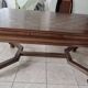 solid wood dining table the monastic with a checkerboard top