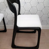 Suite of 4 Baumann "Sleigh" chairs - 1950