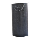 Vase rouleau en marbre gris signé
