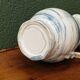 Water jug, signed, blue and white scrolls