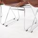Suite de 4 chaises en rotin et chrome