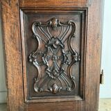 Pair of carved solid oak doors (old cabinet doors)