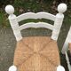 Duo de chaises vintage paillées par Charles Dudouyt.