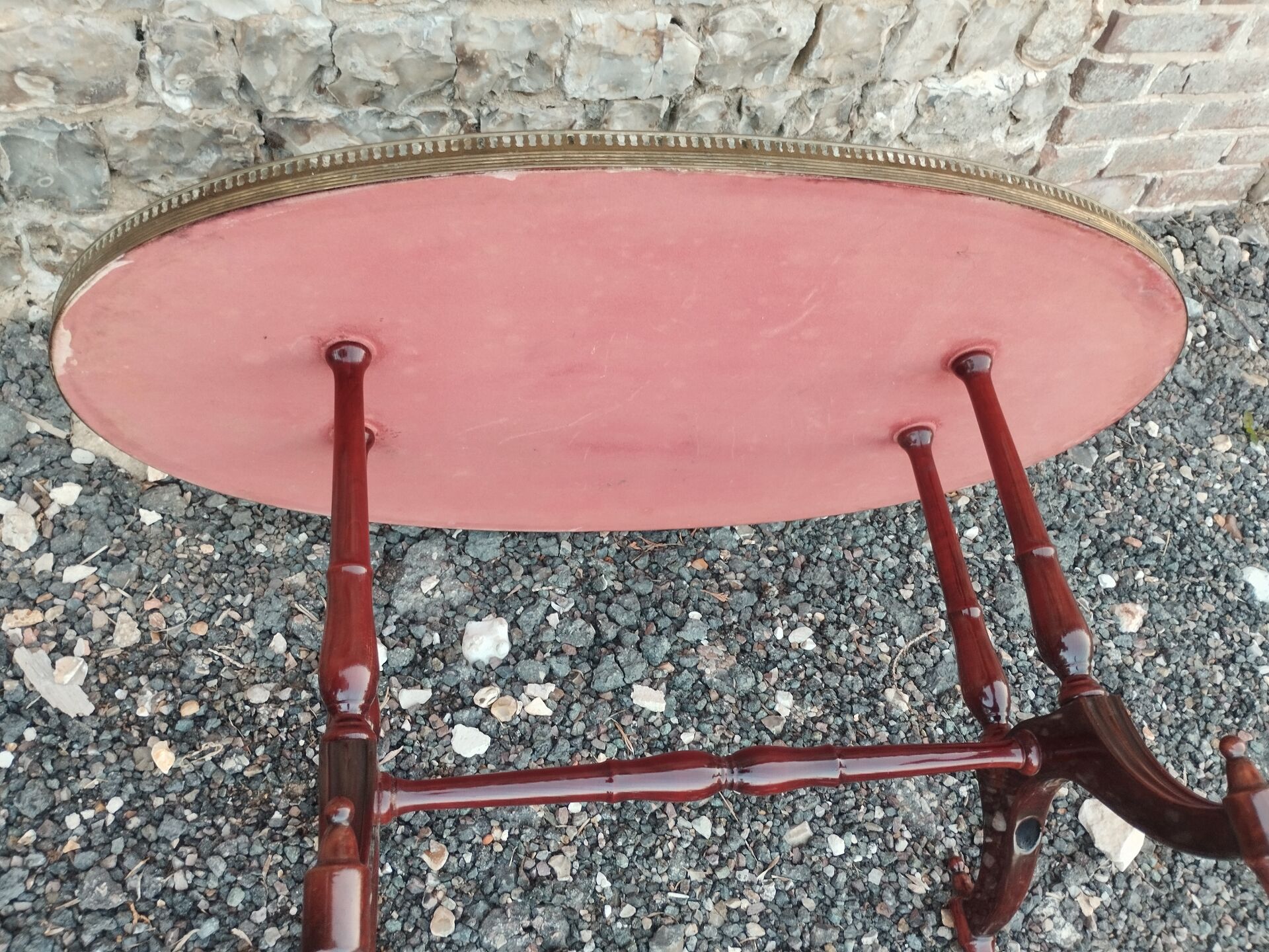 Vintage Louis XVI style wooden coffee table.