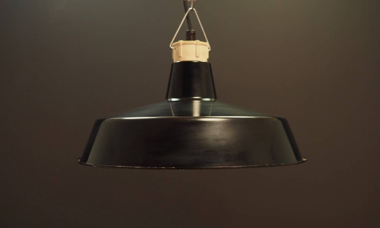 Black pendant lamp, Danish design, 1960s, production: Denmark