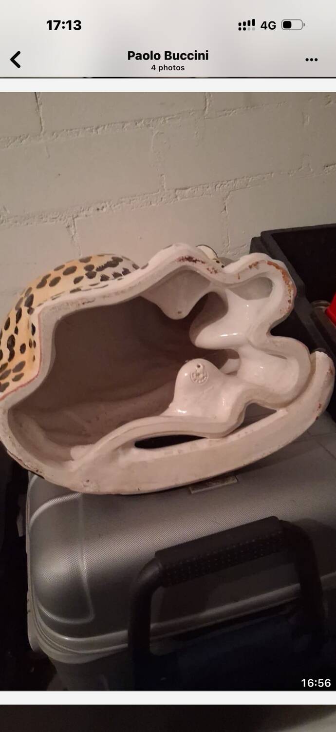 Leopard, Italian sculpture in glazed ceramic.