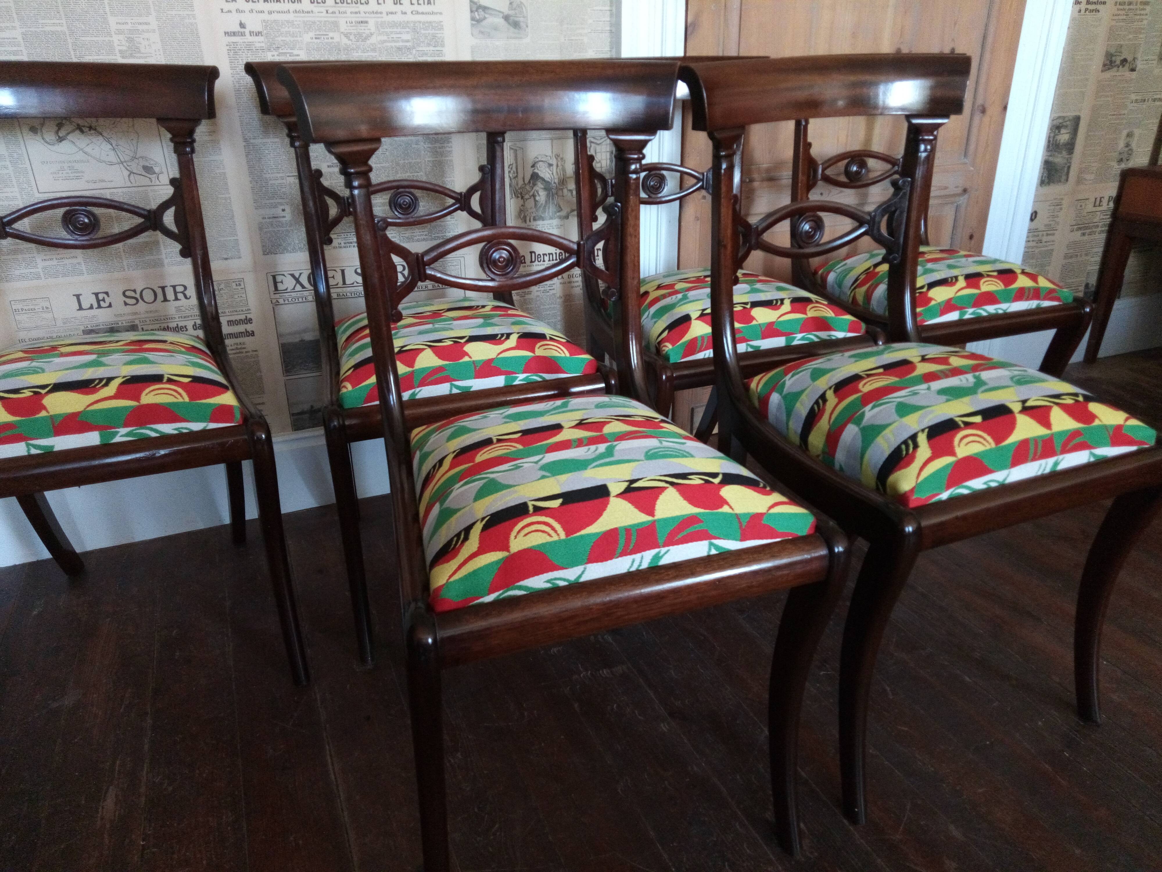 Set of 6 Regency mahogany chairs
