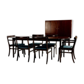 Ensemble de salle à manger Rungstedlund en acajou par Ole Wanscher pour Poul Jeppesen Møbelfabrik, années 1960, ensemble de 8.
