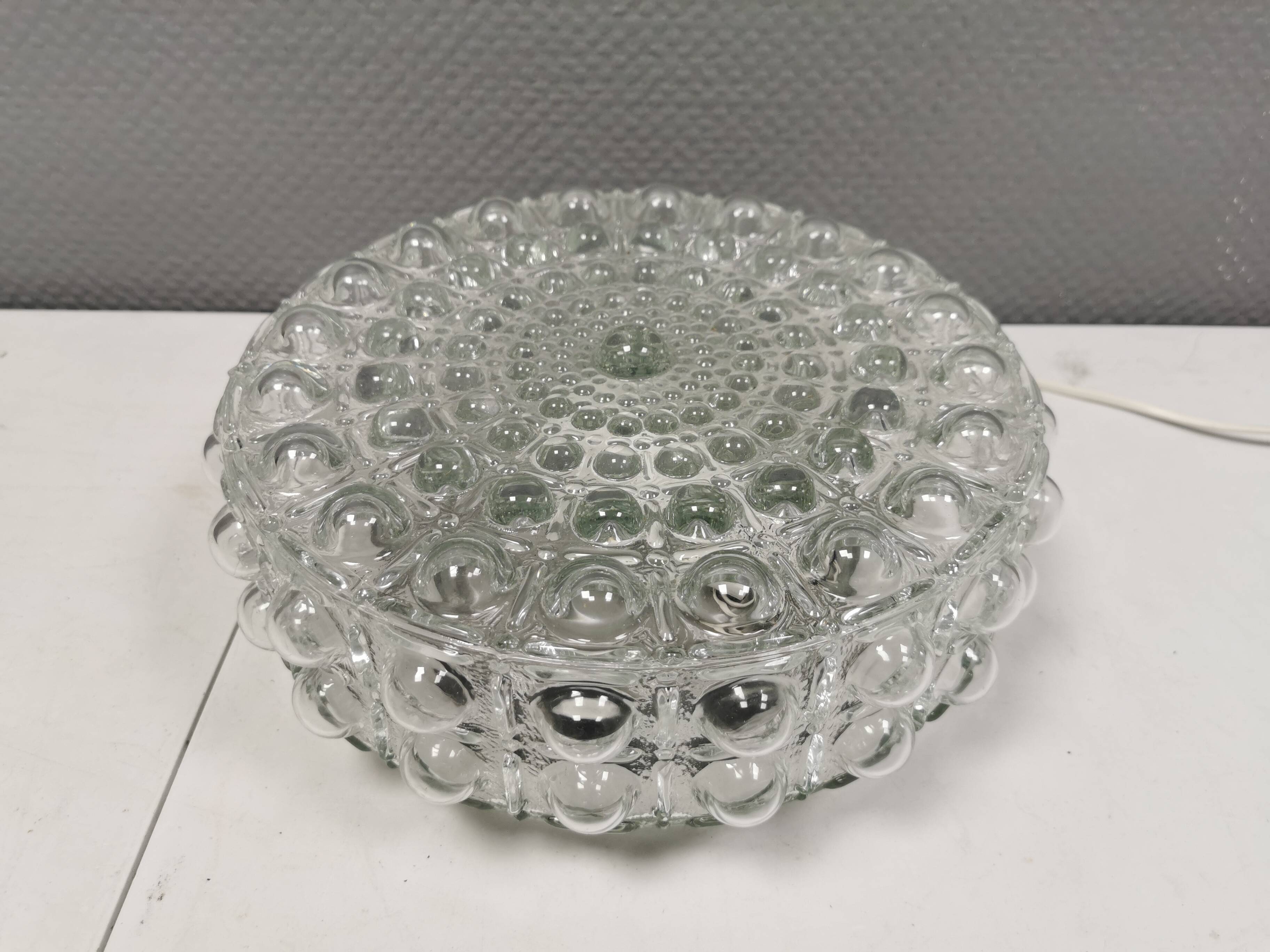 Large ceiling lamp in bubble glass by Nordisk Solar Denmark 1970-80s