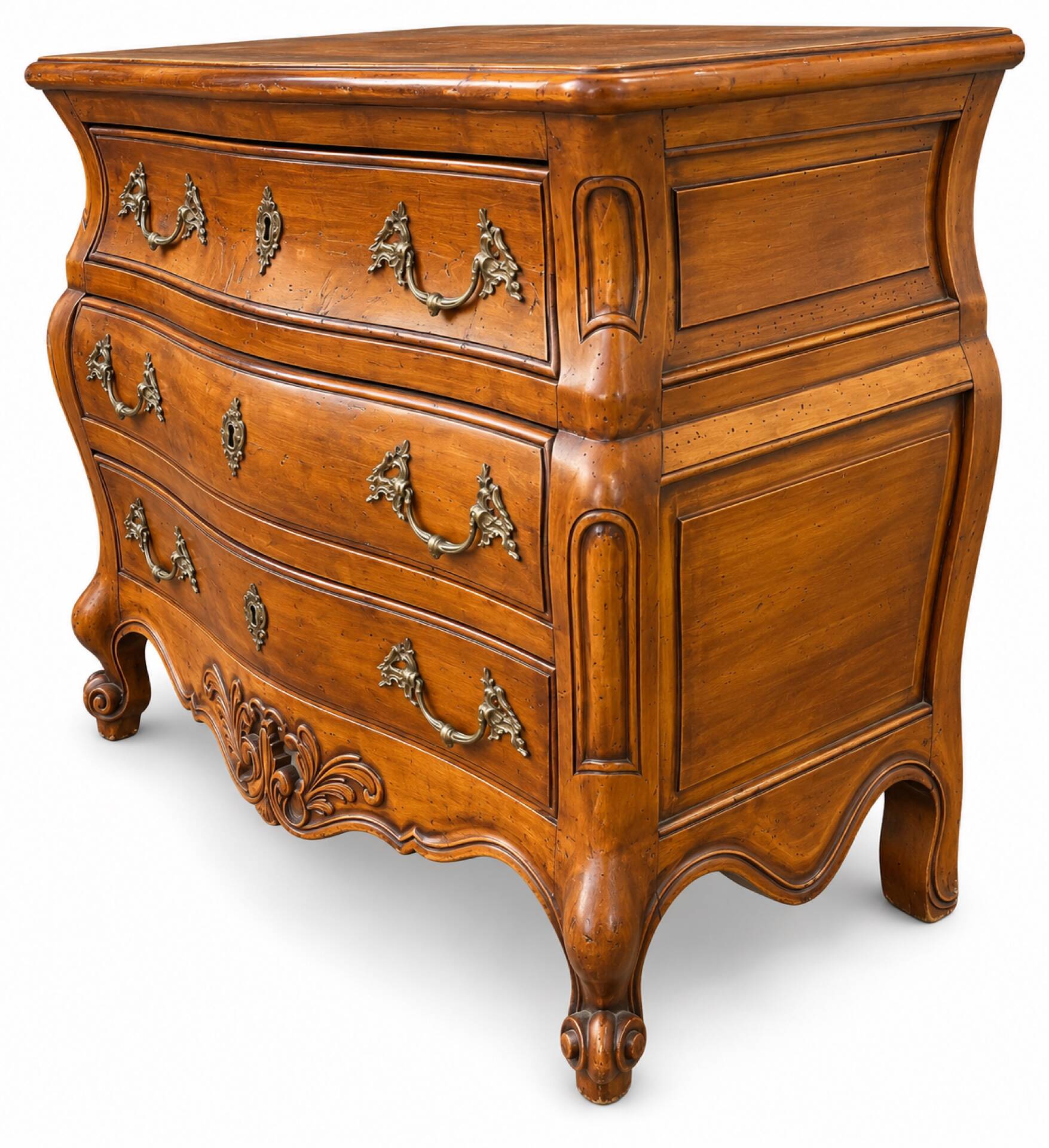 Commode tombeau galbée Louis XV