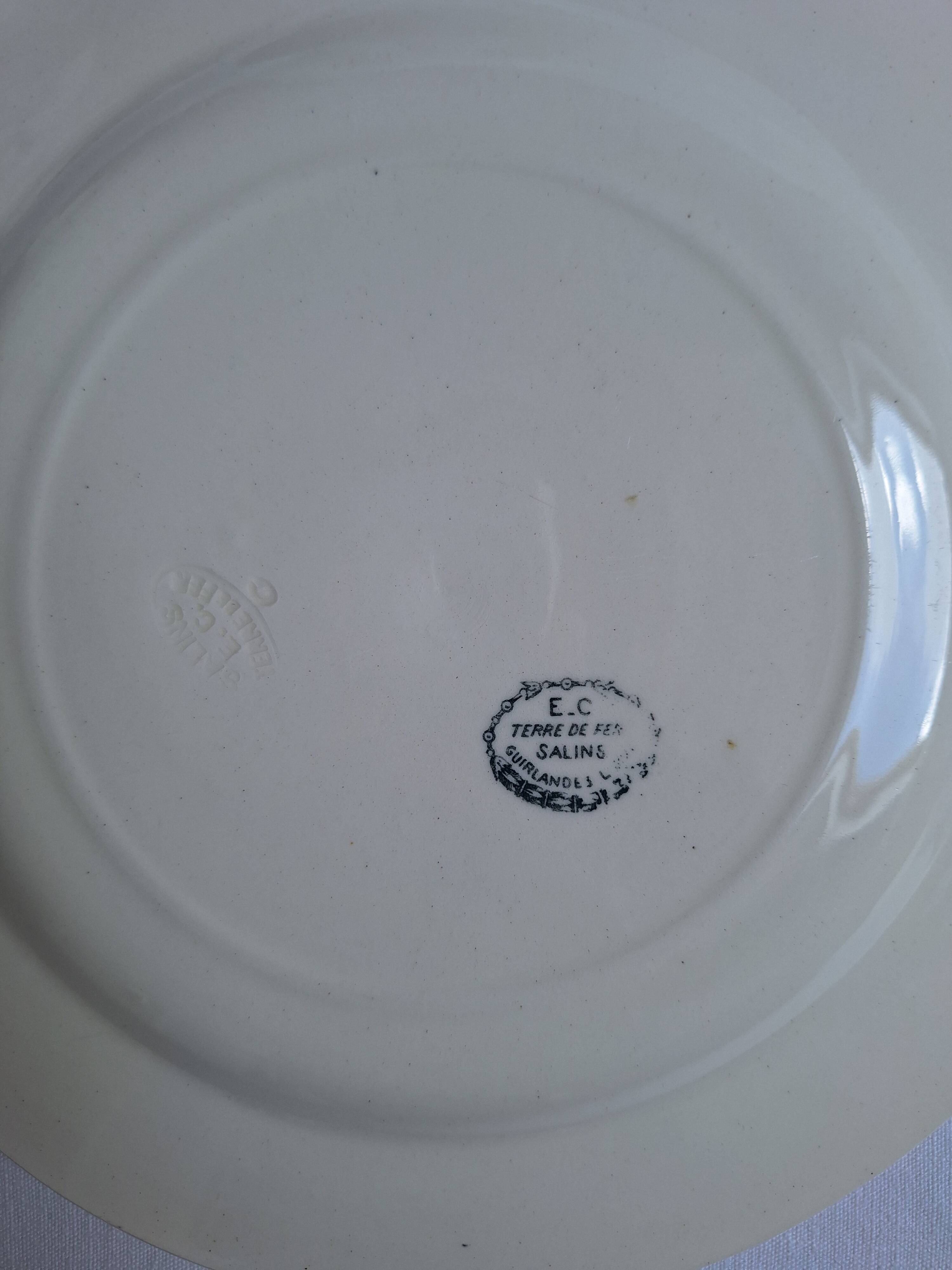 Vintage blue green dinner plates