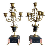 Pair of 5-light candelabra in Empire style
