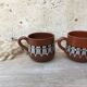 Paire de mugs en céramique marbrée