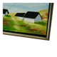 Original Swedish oil on canvas from the mid-century "Houses" - Vintage and framed