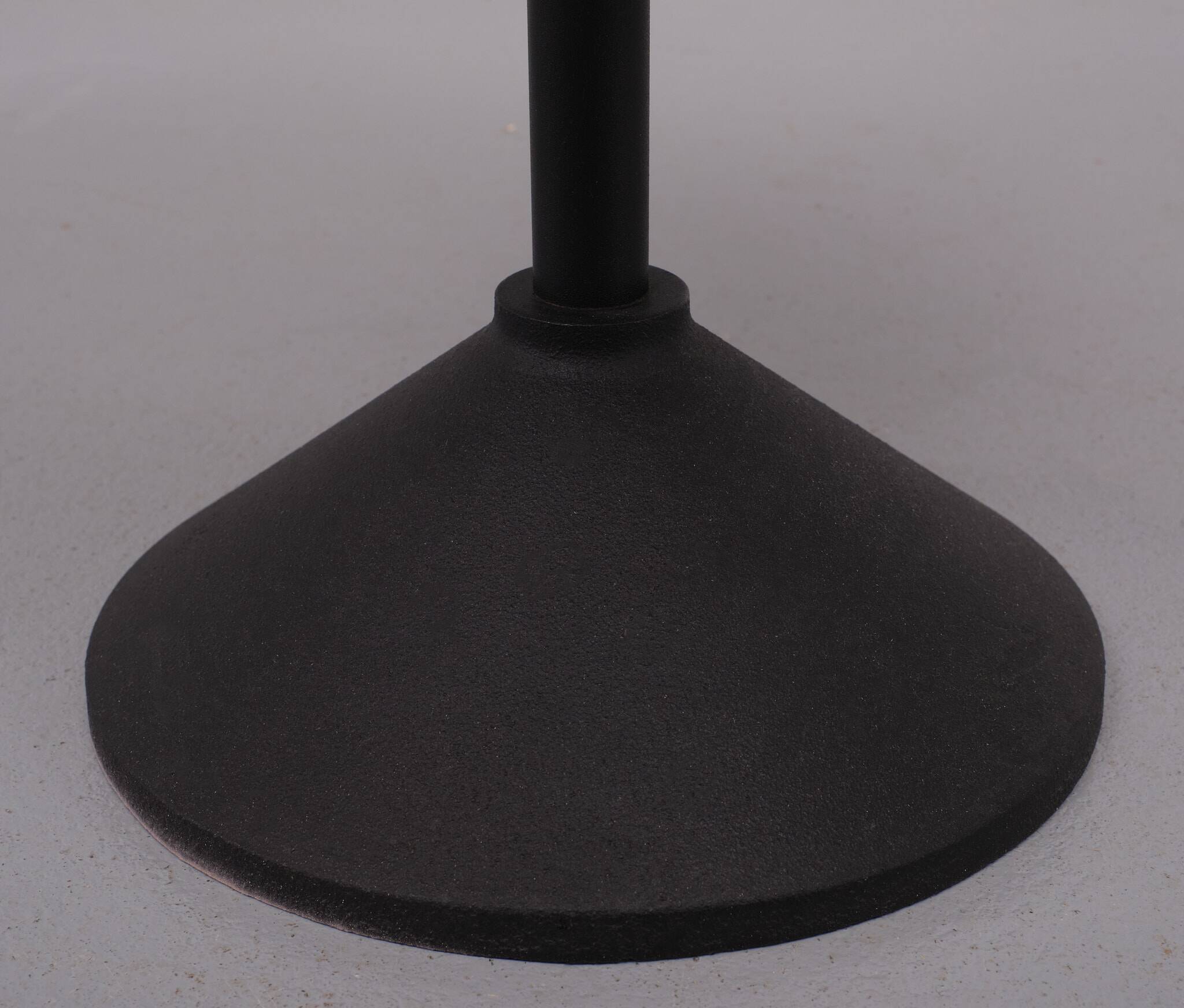 Porada Arredi Black Round side Table 1980s Italy