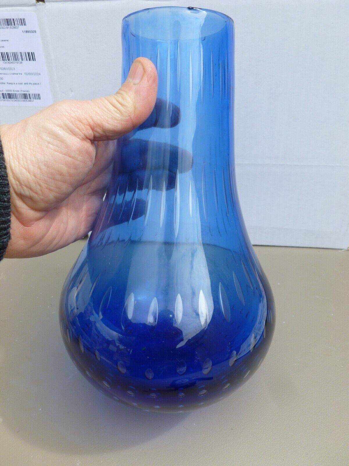 Blue bubble vase.