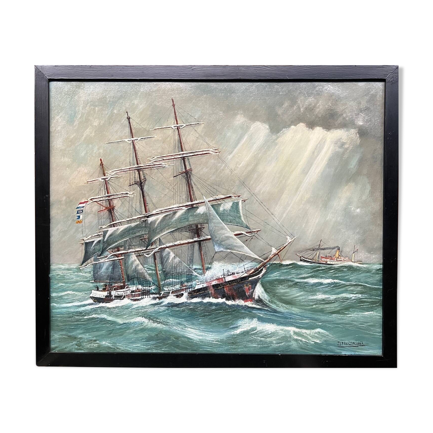 "Seascape". Oil on canvas.