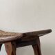 Stool / side table in wood and rope, France 1950