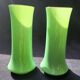 Pair of 19th century green opaline vases