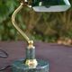 Lampe de banquier socle en marbre vert