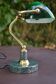 Lampe de banquier socle en marbre vert