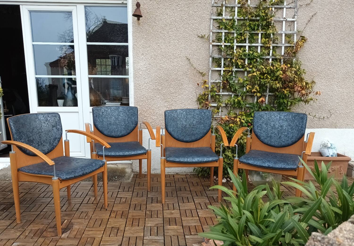 Set of four armchairs