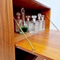 Vintage webé teak wall cabinet by Louis Van Teeffelen