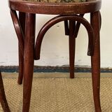 Pair of low vintage “Thonet” style bentwood stools