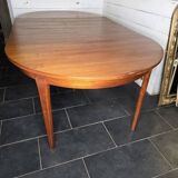 Scandinavian round teak table from the 60s