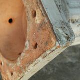 White column in glazed earth