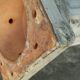 White column in glazed earth