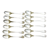 Set of twelve teaspoons Argental