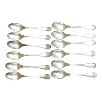 Set of twelve teaspoons Argental