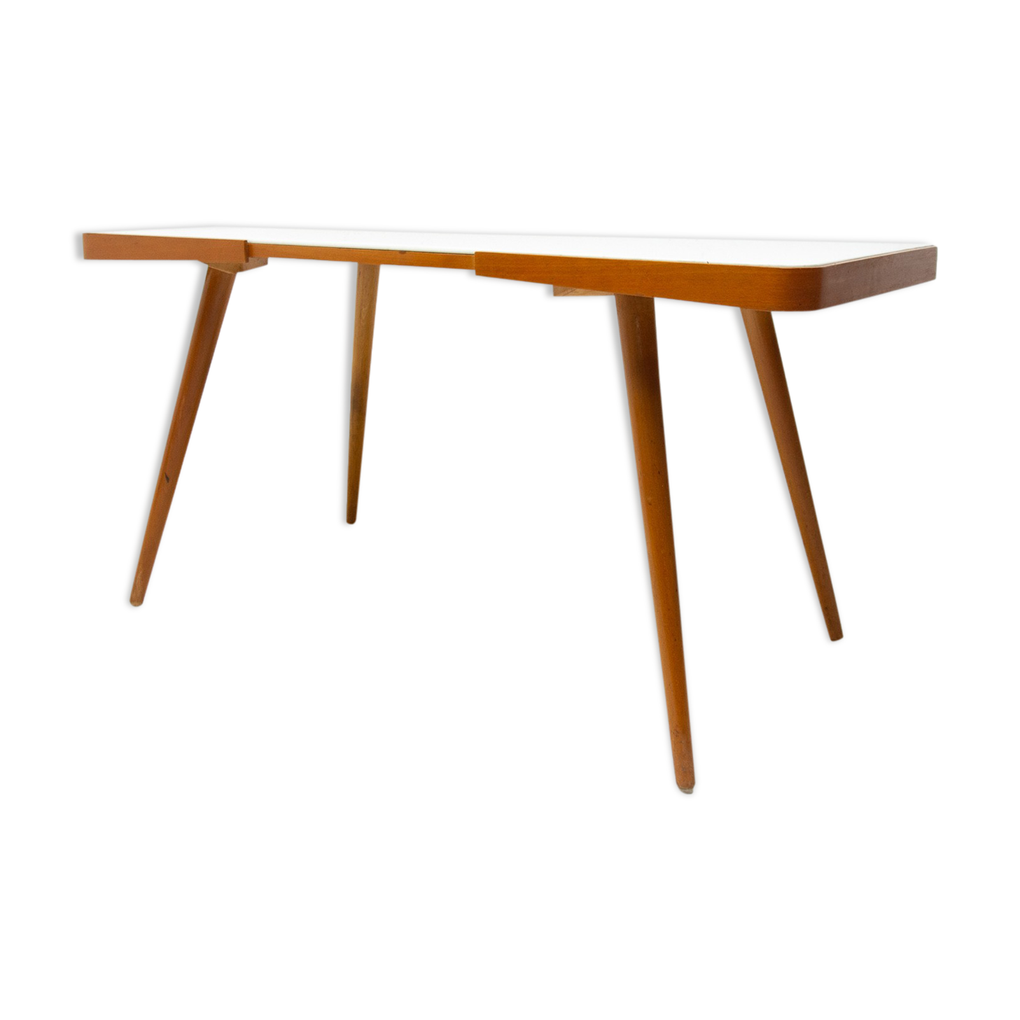 Table basse en verre du milieu du siècle, 1960 ́s, Tchécoslovaquie