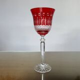 Set of 4 colored crystal wine glasses