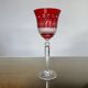 Set of 4 colored crystal wine glasses