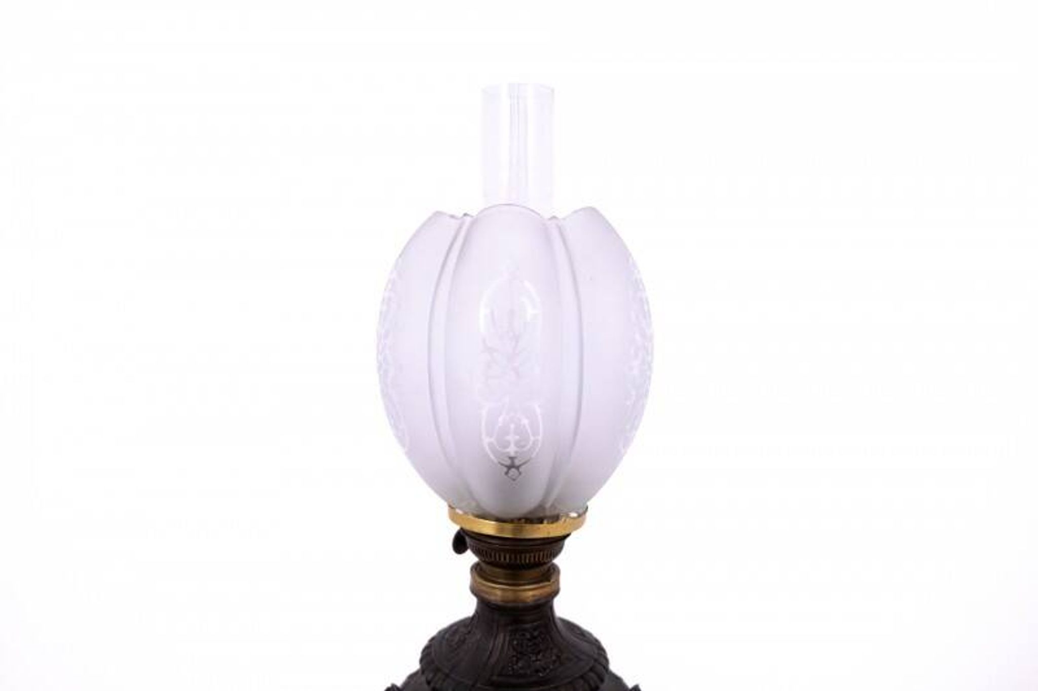 Pair of bronze oil lamps, France, circa 1880.