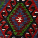 5x10 Blue & Red Vintage Kilim Rug, 154x305Cm