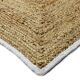 Jute rug 160x230 cm white outline