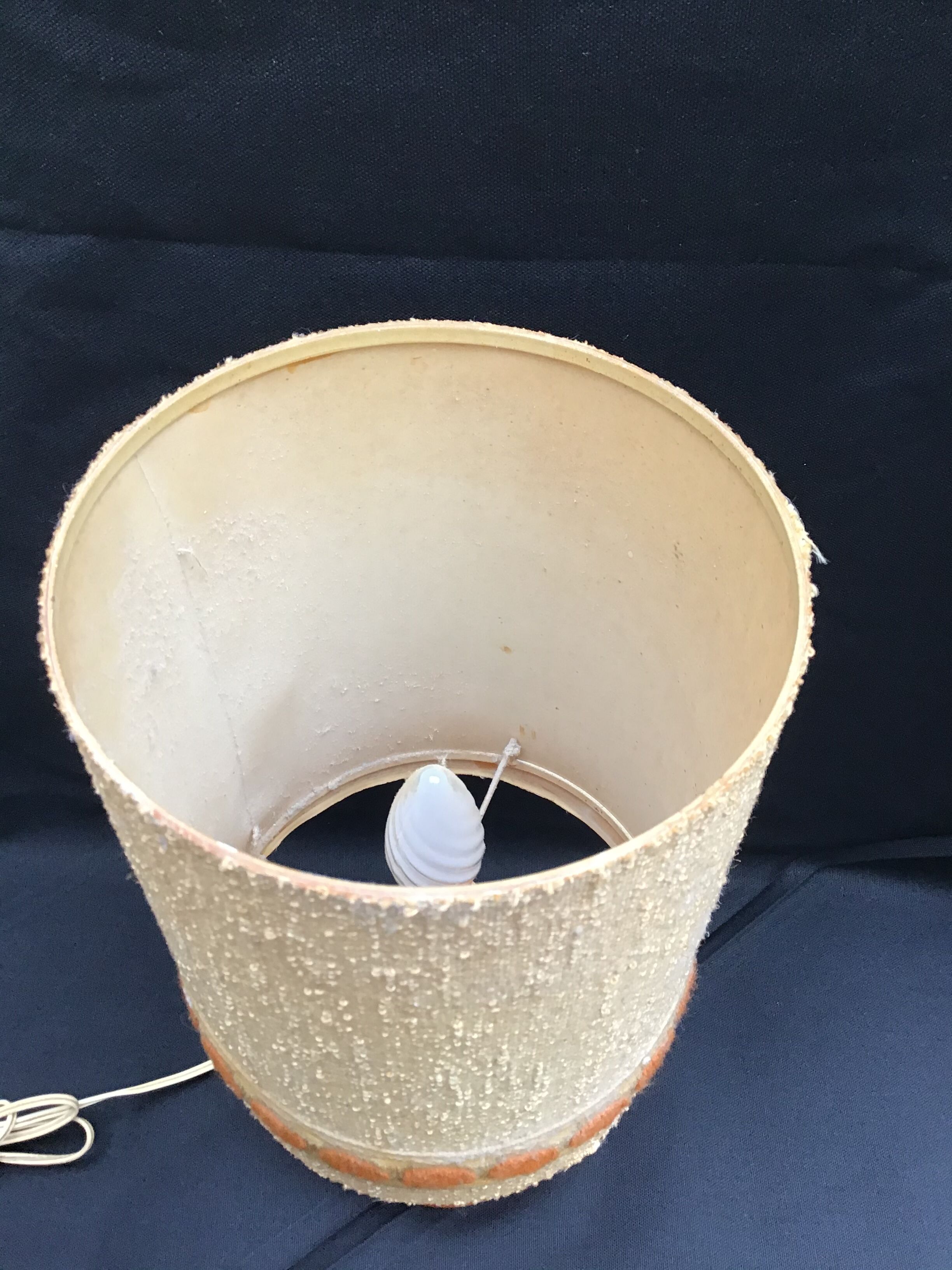 Orange ceramic lamp 1970