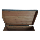 Old waxed wooden trunk 19th century