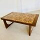 VINTAGE DANISH MID CENTURY TEAK  & CERAMIC COFFEE TABLE  1960s