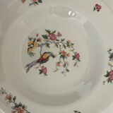 Assiette creuse porcelaine Sarguemines oiseau