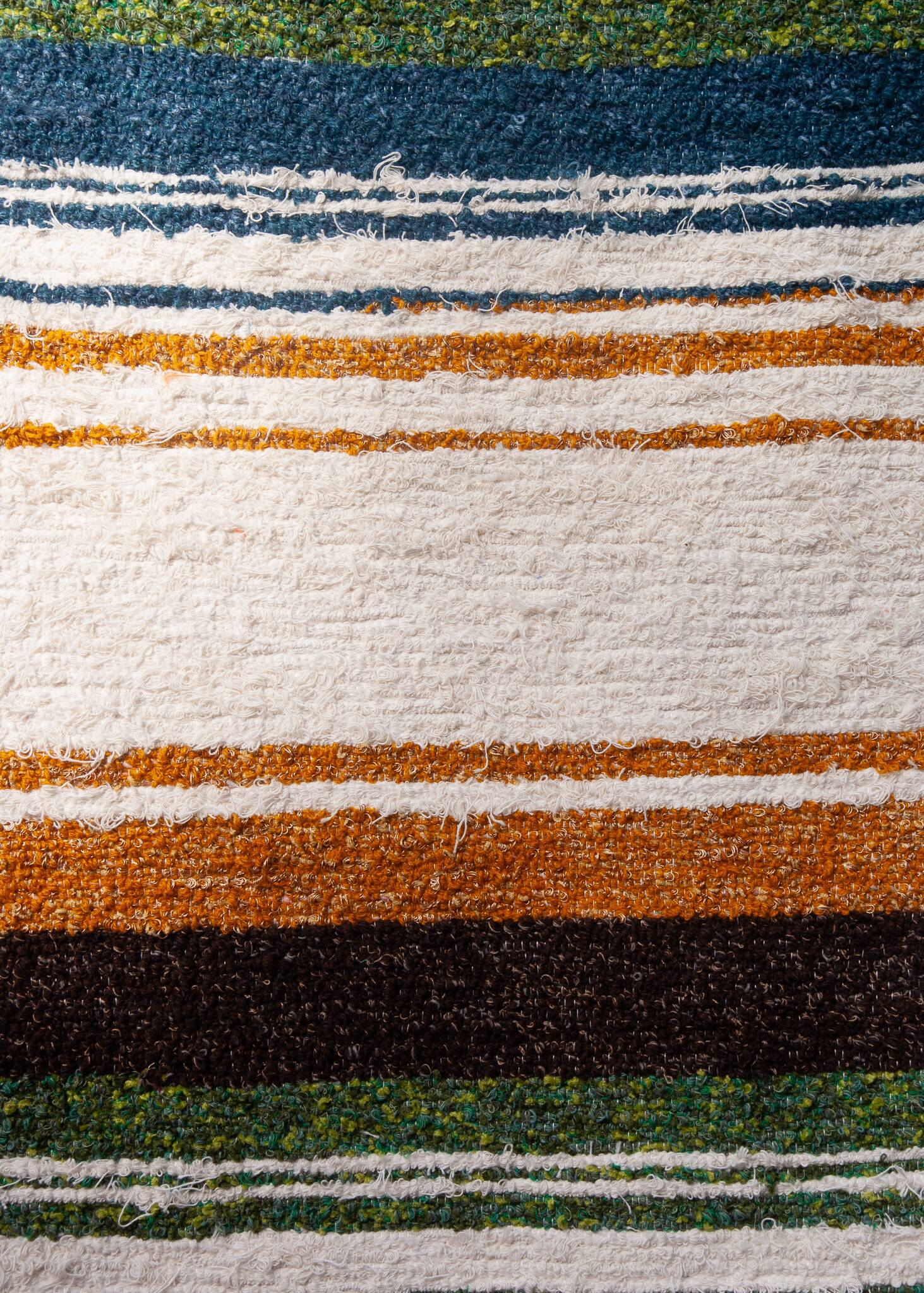 Hand-woven handmade rug made from recycled cotton