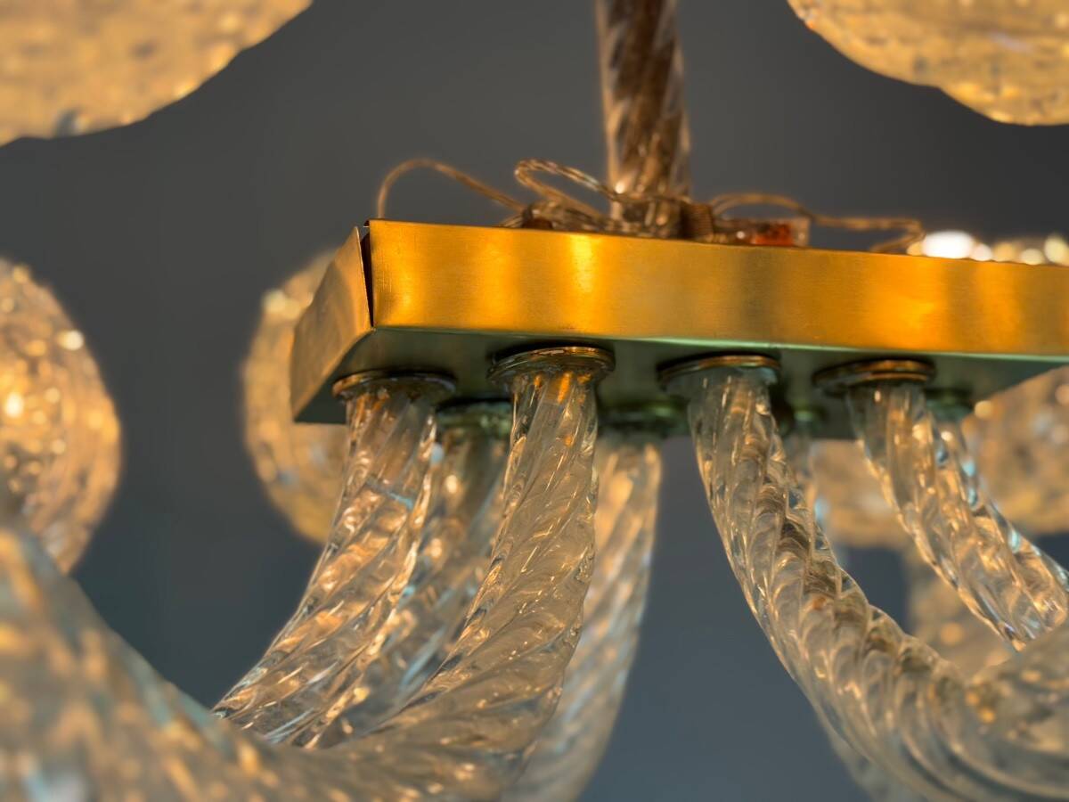 Venetian Murano glass chandelier by Barovier, circa 1950