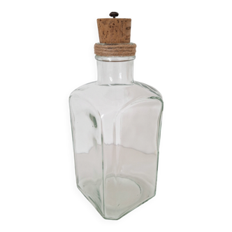 Bouteille en verre et bouchon de liège