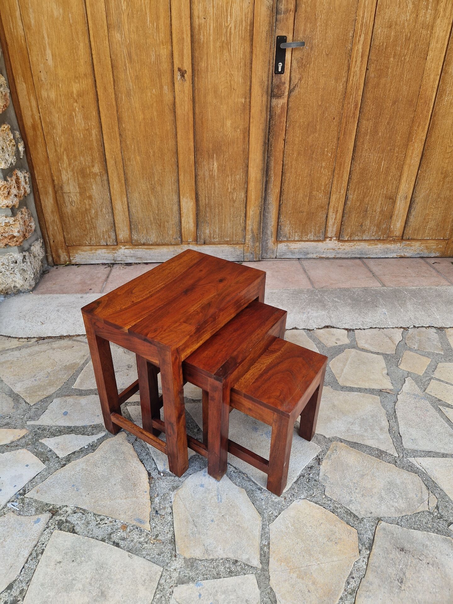 Vintage teak nesting coffee tables