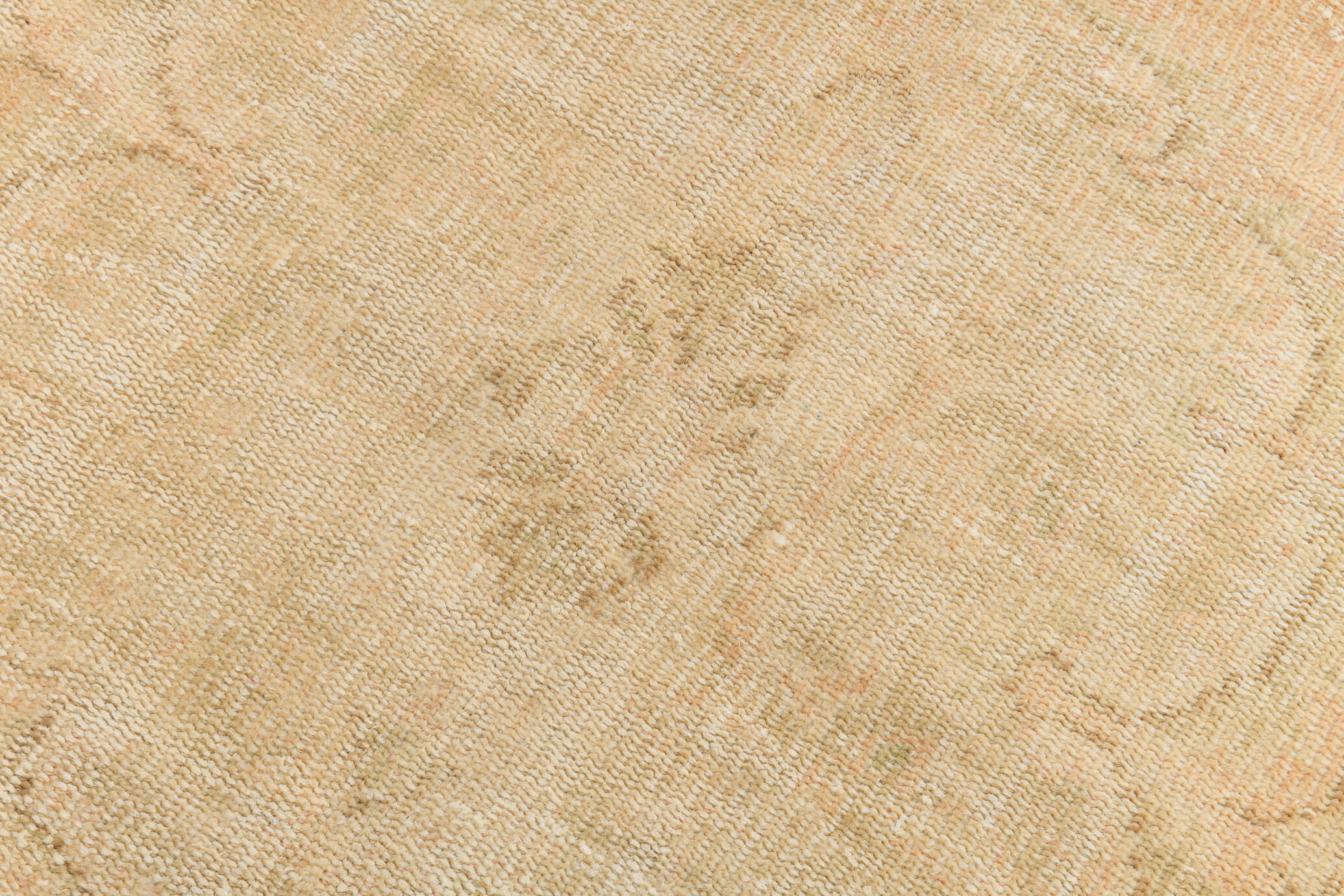 6x8 Handmade Beige Tones Wool Vintage Rug 260x194Cm