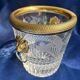 Cut crystal ice bucket – bronze mount